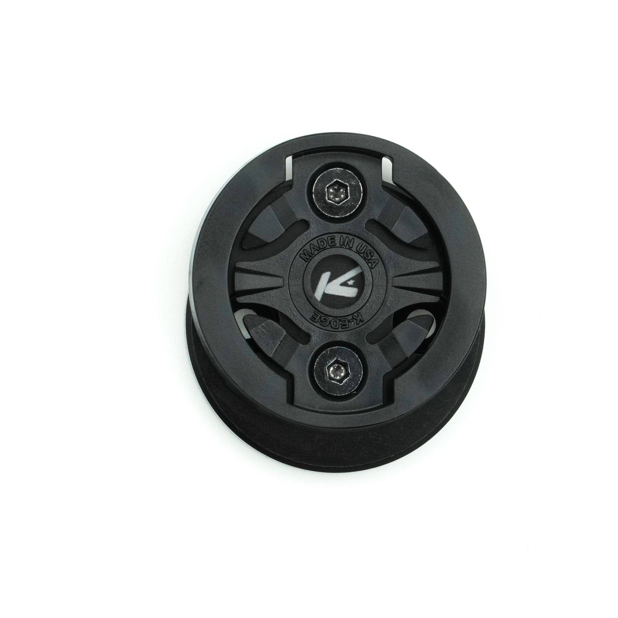 K-Edge off-set spacer for Garmin EDGE 1050 bike computer, compatible with K-Edge mounts, shown attached to a cycling accessory.