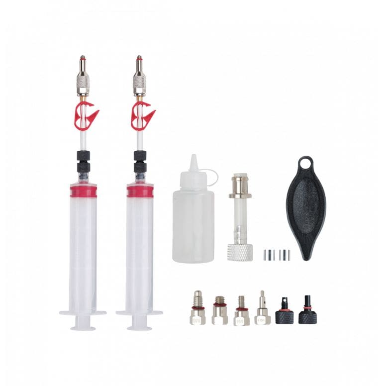 Jagwire Pro Mineral Oil Bleed Kit for hydraulic disc brakes, includes tools and mineral oil for Shimano, Magura, Tektro, TRP, Hayes