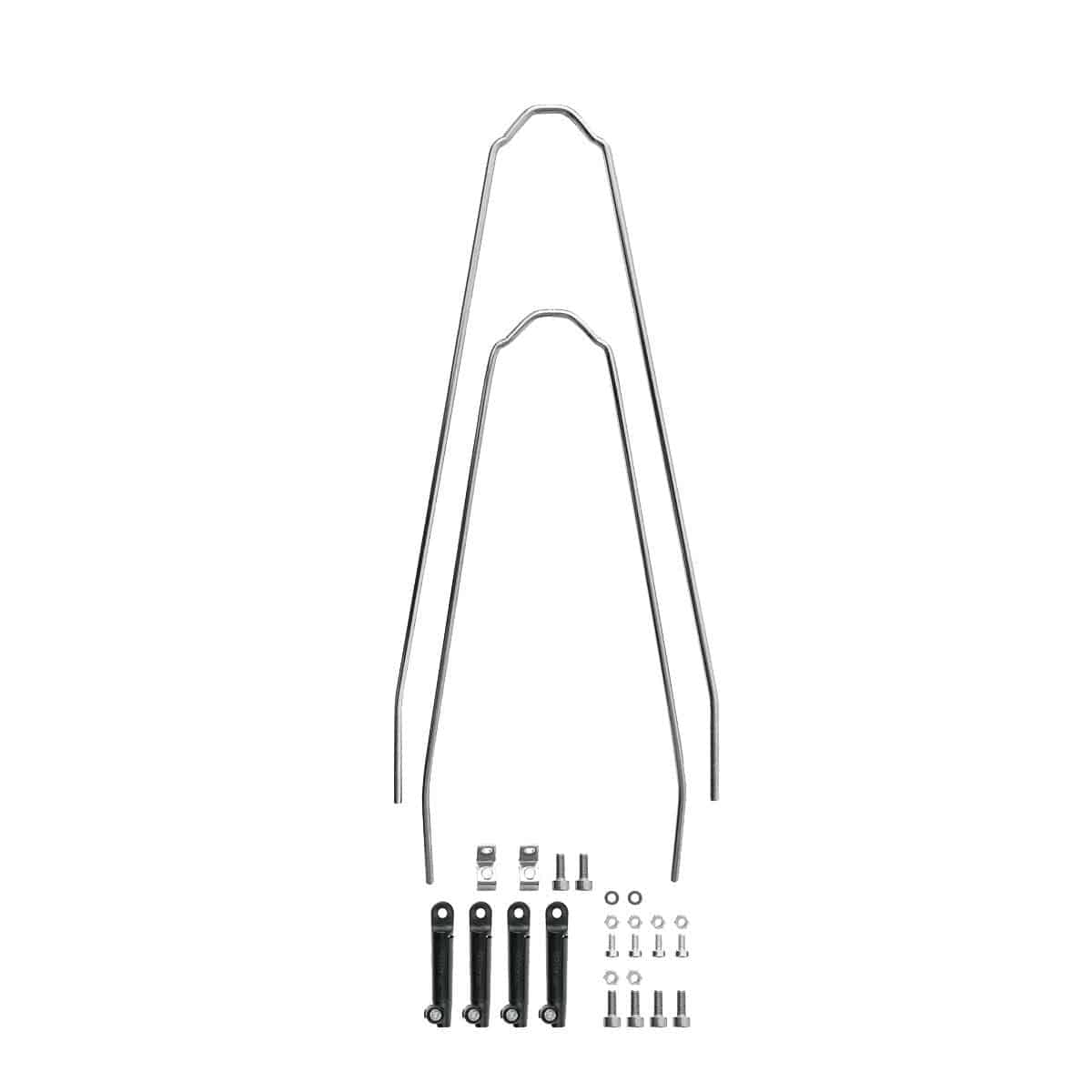 SKS U-Stays Kit for Suntour Forks with Eyelets, compatible with Velo42 Urban and Velo47 Trekking bikes, shown on a bicycle fork