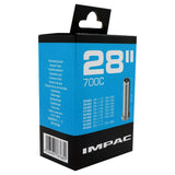 Schwalbe Impac AV28 700c inner tube for road and hybrid bikes, featuring durable, puncture-resistant design.