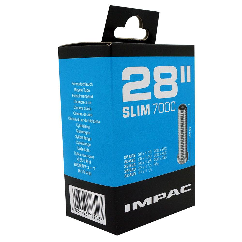 Schwalbe Impac AV26 26-inch inner tube with Schrader valve for 1.25 to 2.35-inch bicycle tires, shown against a white background.