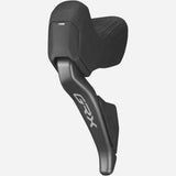 Shimano GRX ST-RX825 left hand 2-speed Di2 hydraulic STI lever for gravel bike shifting, showing ergonomic design and controls