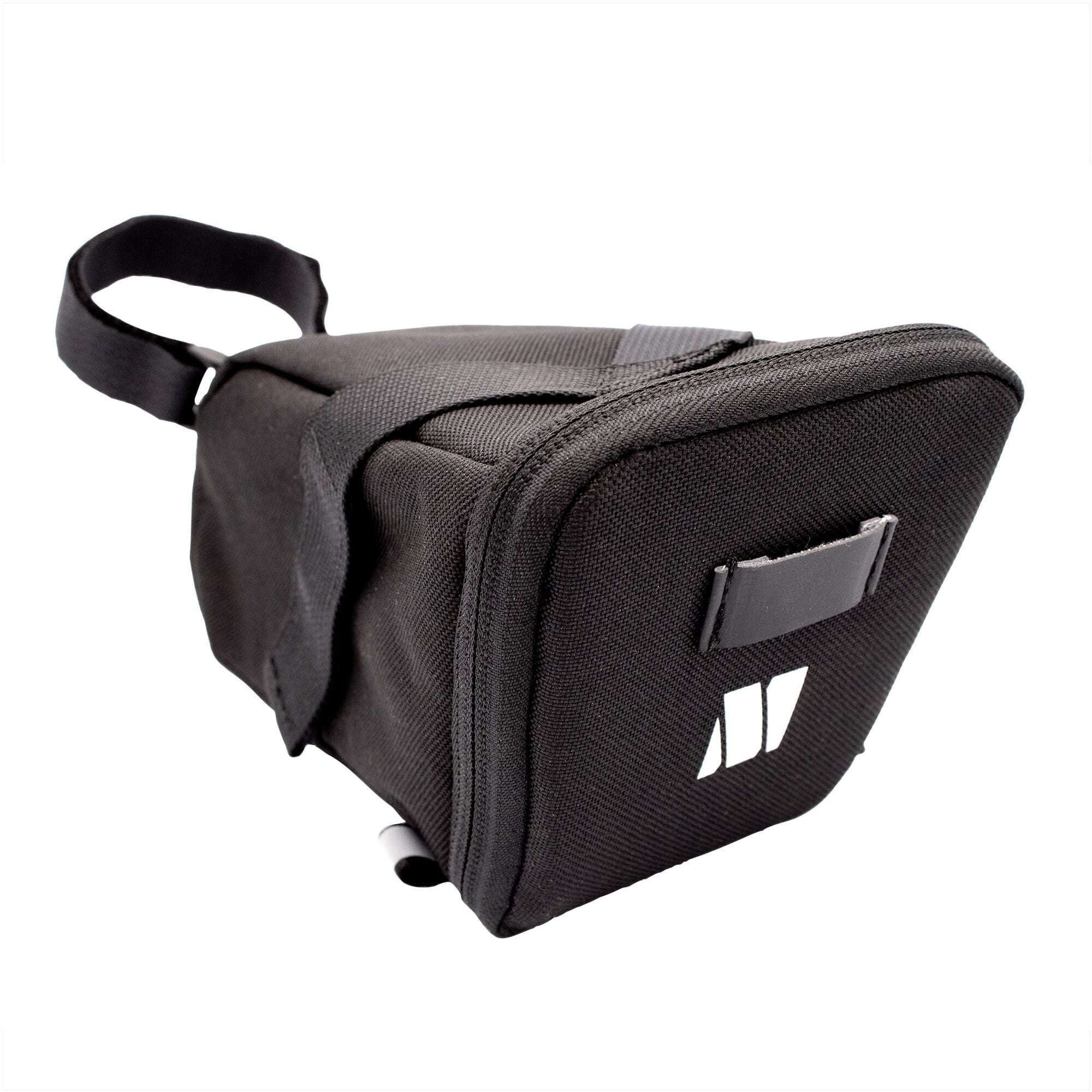 M Part Large 1L Bike Saddle Bag with Reflective Accents & Light Loop - Black | Swinnerton Cycles