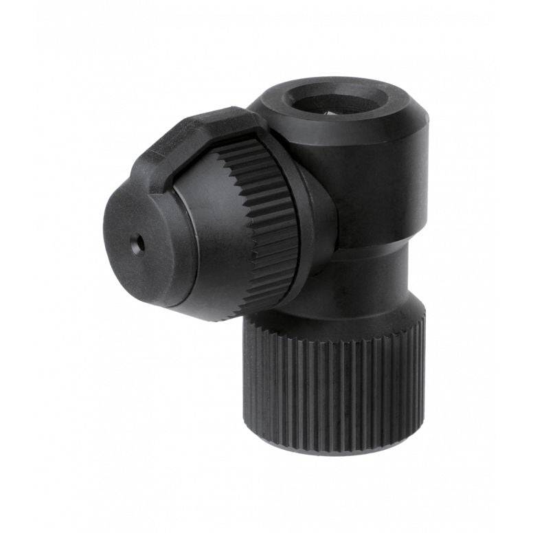 Topeak Nano Airbooster L CO2 inflator in black with Presta and Schrader valve adapters for bike tire inflation