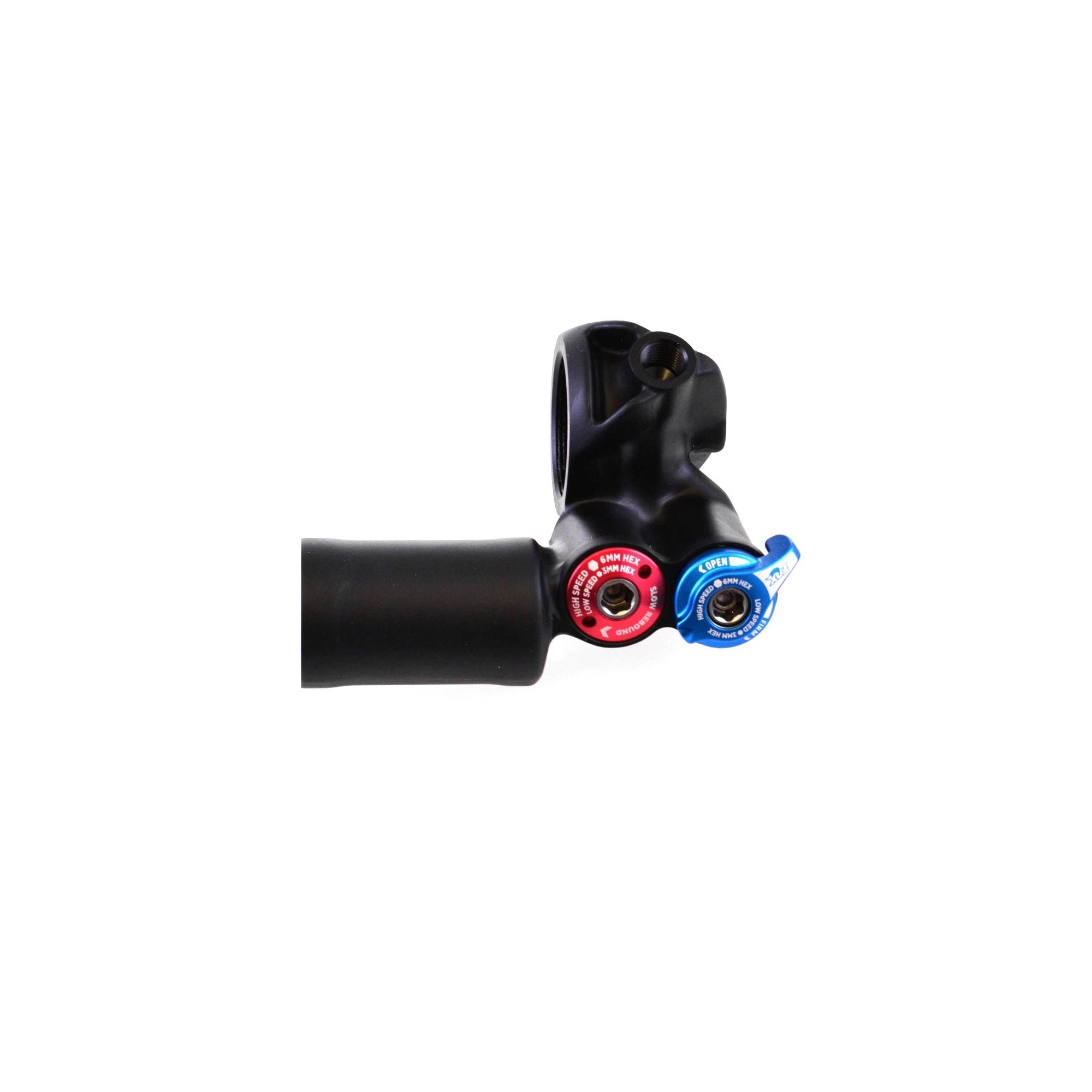 Fox Shock DHX2 Trunnion F-S 2-Position Adjustable Eyelet Assembly for 2018 mountain bike shock, showcasing the component and eyelet design.