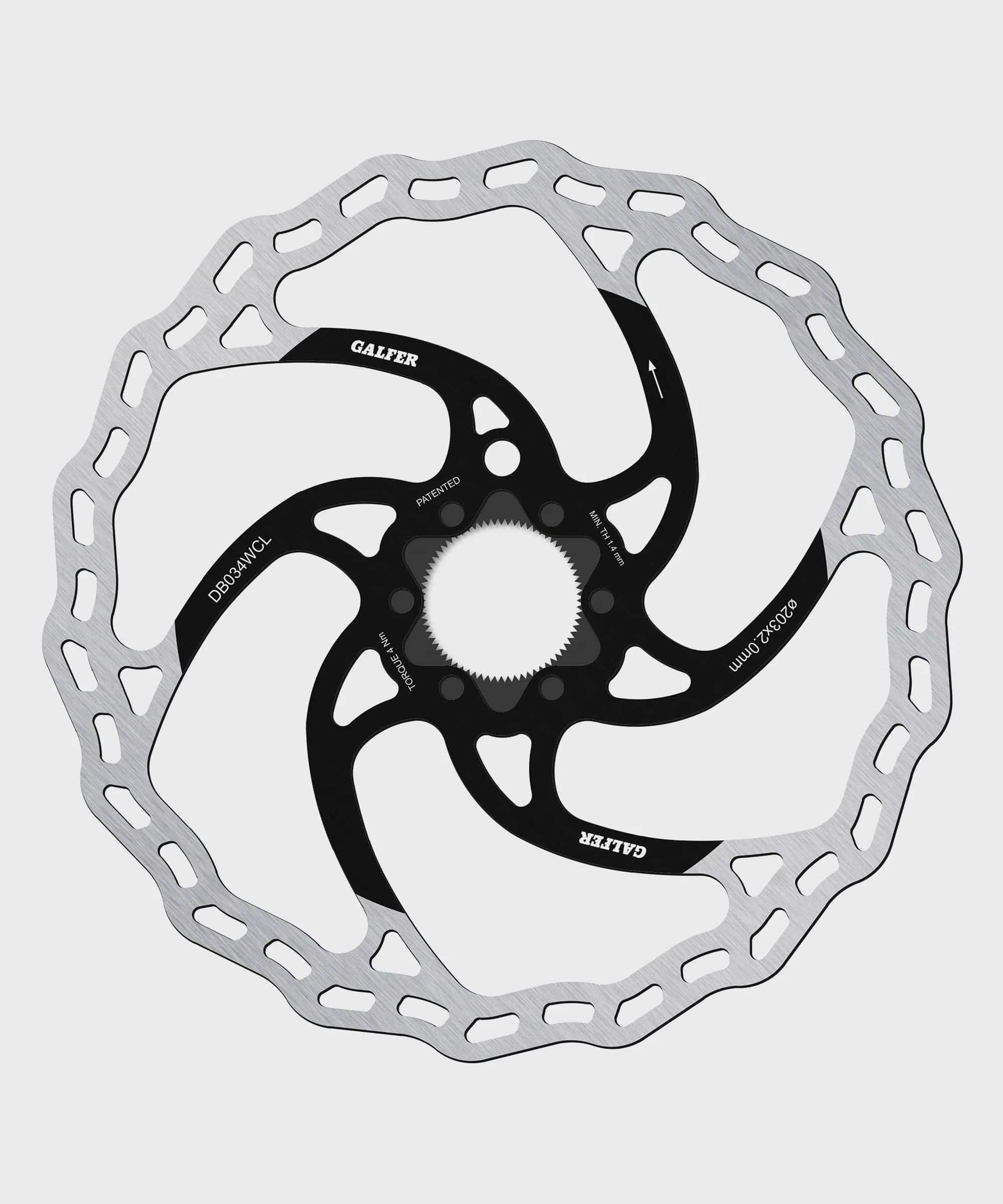 Galfer Wave 6-Bolt disc rotor for MTB brakes, high performance mountain bike brake rotor, durable and precision-engineered.