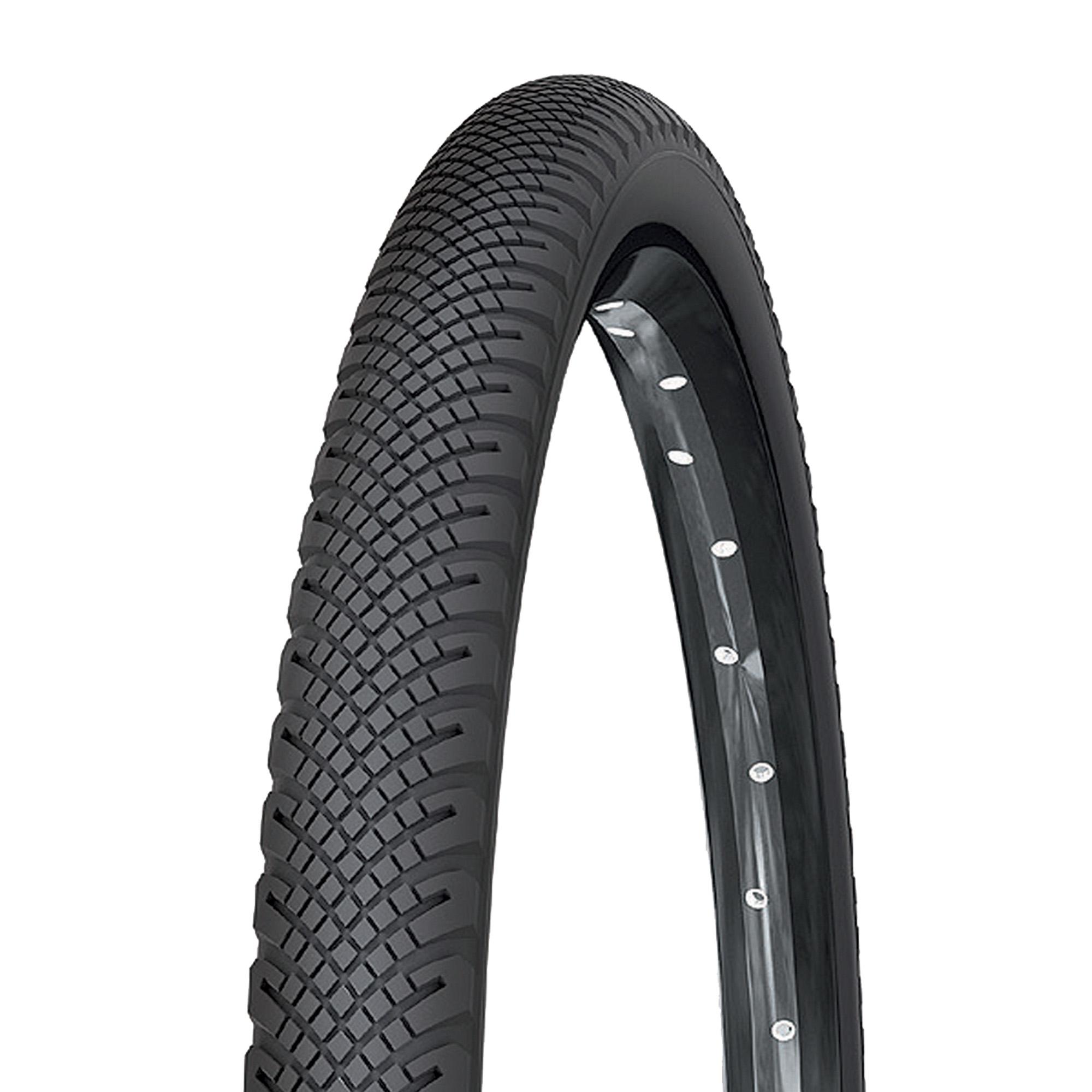 Michelin Country Rock 27.5x1.75 mountain bike tire for hard terrain and asphalt riding, showing tread pattern and sidewall details.