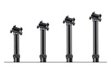 Crank Brothers Highline 7 dropper seatpost with hydraulic cartridge and quick-connect cable, shown installed on a mountain bike.