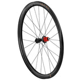 Campagnolo Hyperon Ultra road bike wheels showing lightweight aerodynamic design with sleek black rims and spokes.