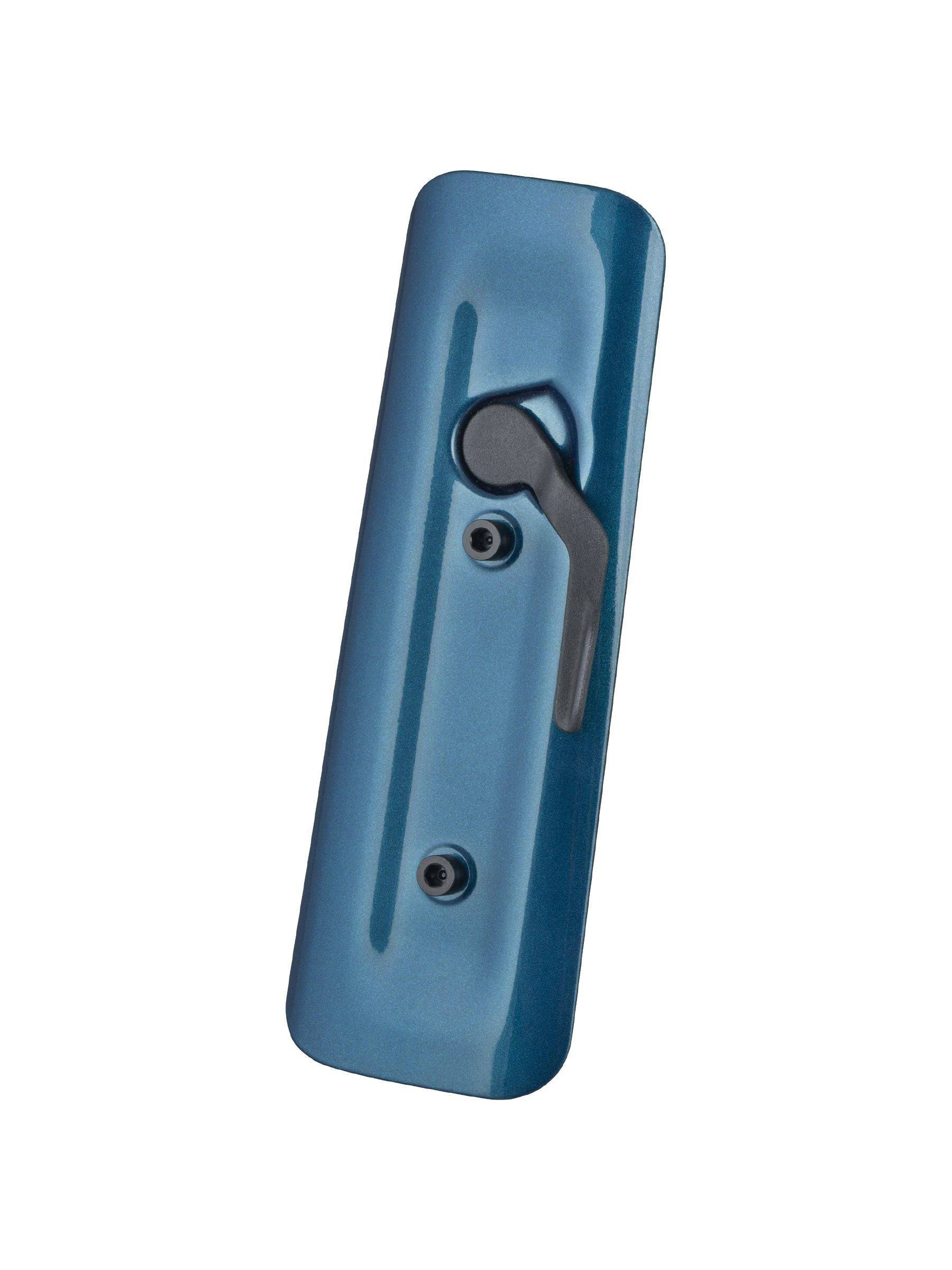 Trek 2022 Checkpoint SL downtube storage cover in dark aquatic color, protective shield for bike components.