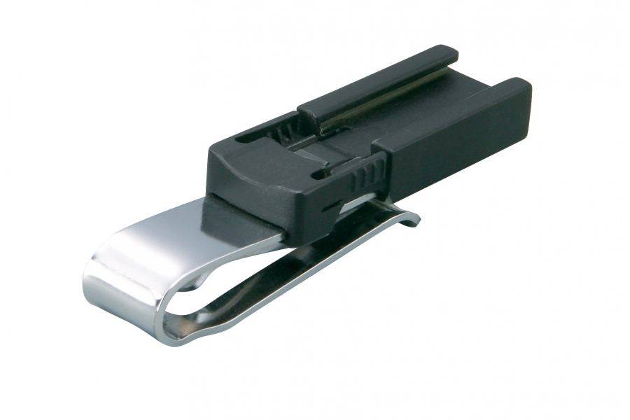 Topeak Whitelite Cap Clip Black for securing bike lights on cycling caps, accessory for bike safety and visibility.