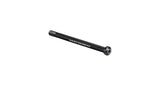 Bontrager rear thru-axle with switch lever, 165mm length, black, compatible with 6mm hex key, bike component part