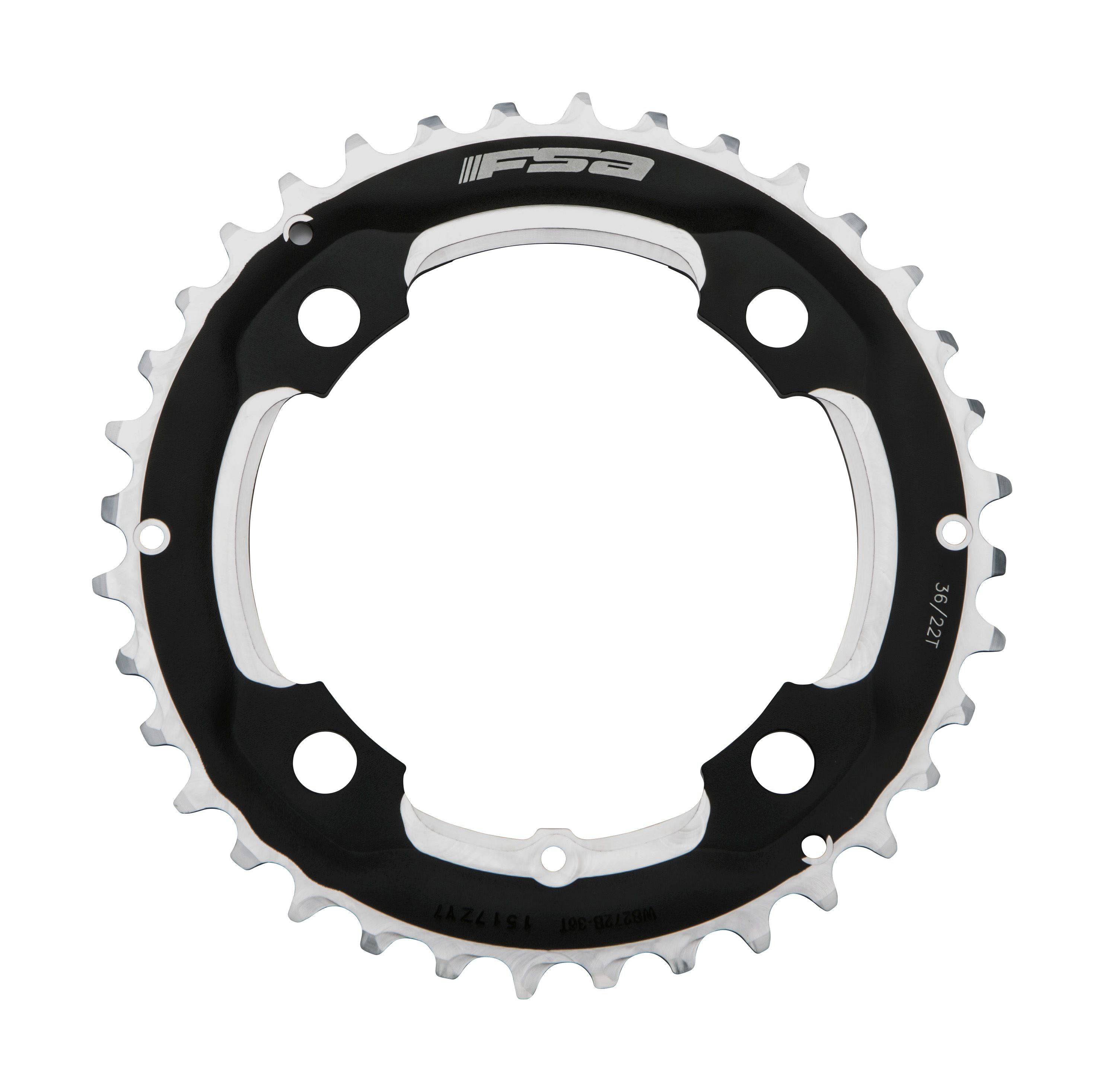 FSA Pro MTB 104BCD 2x11 chainring for mountain bike, durable components with smooth shifting, shown in close-up image