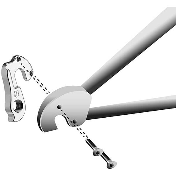 Durable M Part Gear Hanger for bike frames, designed to protect and secure bike components effectively.