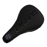 Gusset Components S2 DJ saddle with pivotal stealth fit and anti-slide grip, designed for BMX and DJ bike riding.