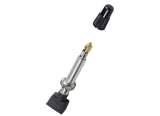 Bontrager tubeless rectangular base TLR valve stem for MTB wheels with removable core, durable component for tubeless setup.
