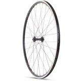 Black M Part Wheels 700c road front quick release wheel with rim brake compatibility, designed for bicycle components.