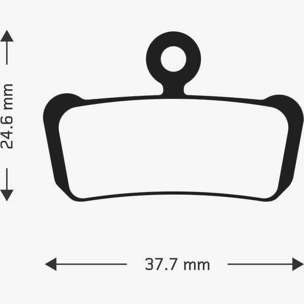 Aztec e-Bike disc brake pads for Avid XO Trail and Sram Guide, durable high-performance bike components, close-up view.