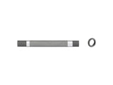 Bontrager RX-342 rear hub axle kit in silver for bike rear wheel, 142mm OLD, component replacement for bike maintenance