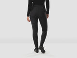 Black Trek Circuit Women's thermal cycling tights, fitted and secure, designed for warmth and comfort during rides.