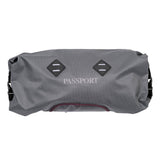 Passport Waterproof Handlebar Pack with LED light mounts, bike accessories designed for secure storage and visibility.