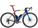 Trek Madone SLR 9 AXS Gen 8 road bike with SRAM 12-speed drivetrain, aerodynamic frame, and sleek racing design.