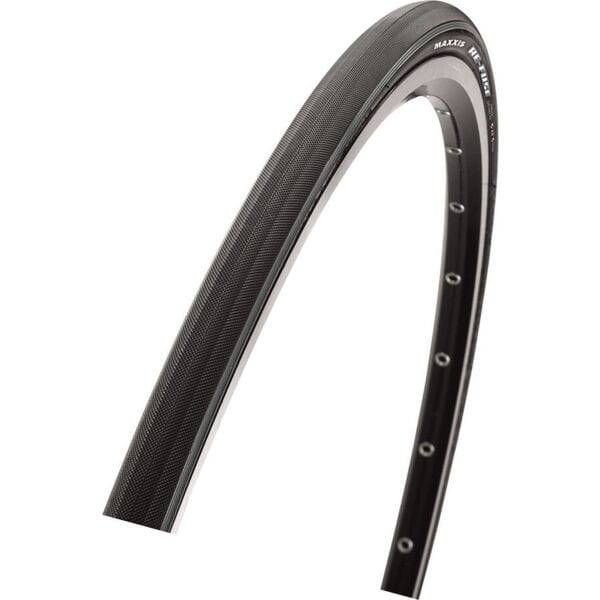 Maxxis Re-Fuse tubeless-ready training tire with MaxxShield puncture protection, shown on a bike wheel.