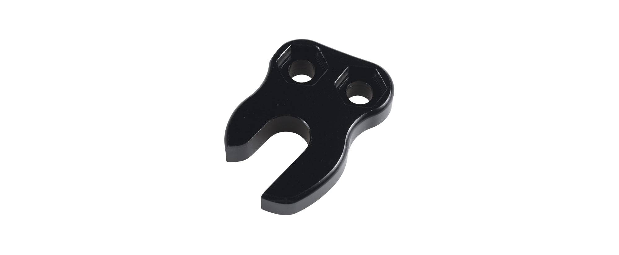 Trek Superfly 2011 carbon dropout hanger replacement part for smooth shifting on bike components, shown in close-up.
