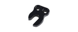 Trek Superfly 2011 carbon dropout hanger replacement part for smooth shifting on bike components, shown in close-up.