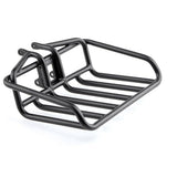 Benno Bikes utility front tray rack for eScout, RemiDemi & Boost E models, mounted on a bicycle with storage space in front.