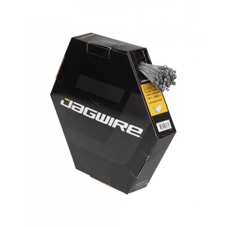 Jagwire Basic MTB brake cables, galvanized steel, 2000mm length, Shimano compatible, pack of 100 for mountain bike components.