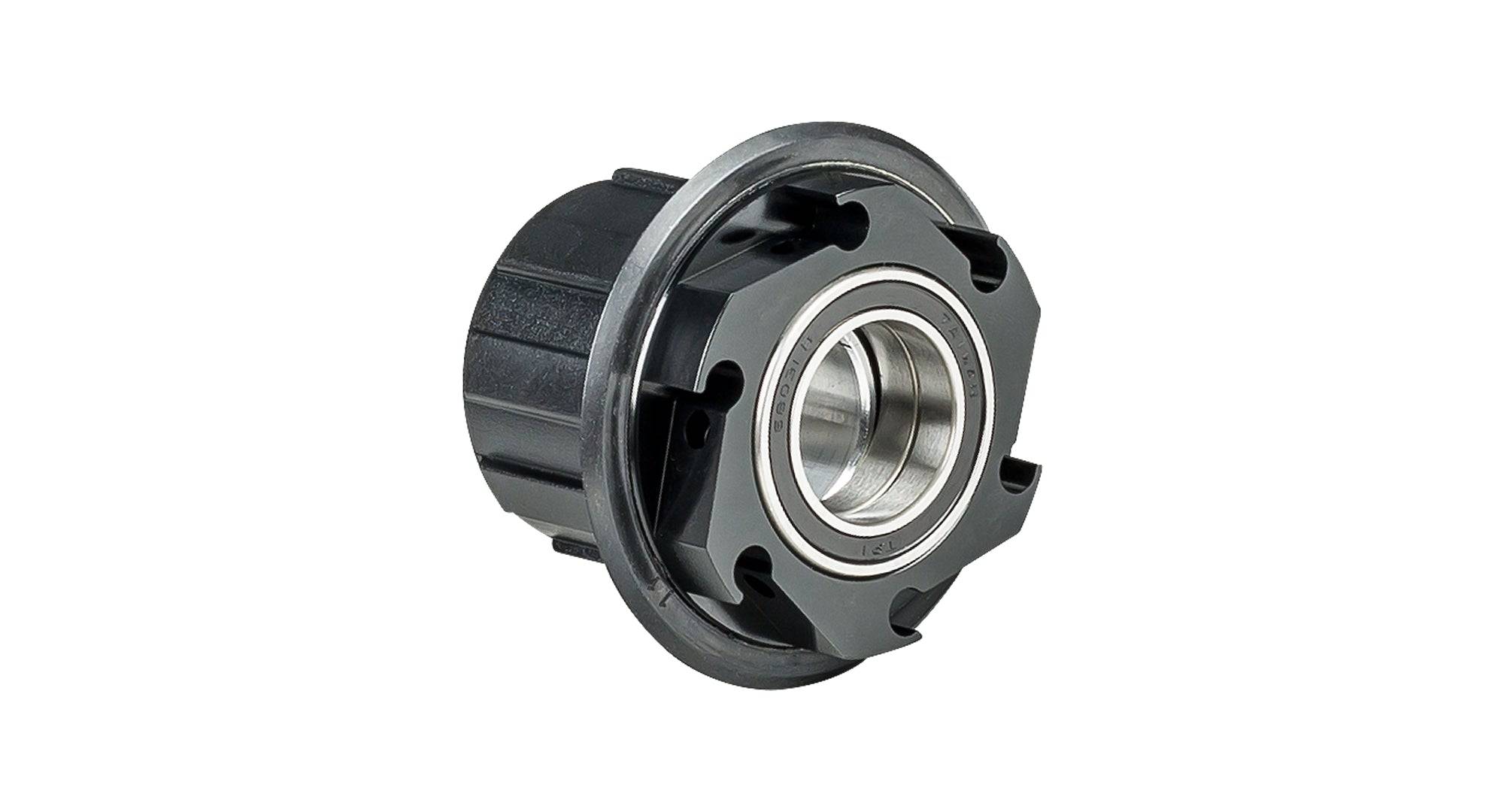 Bontrager Rapid Drive downhill 7-speed freehub body in black, 157mm OLD, compatible with mountain bike components.