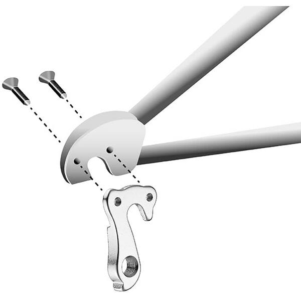 M Part gear hanger for Lapierre and Ghost bikes, durable replacement component for bike components.
