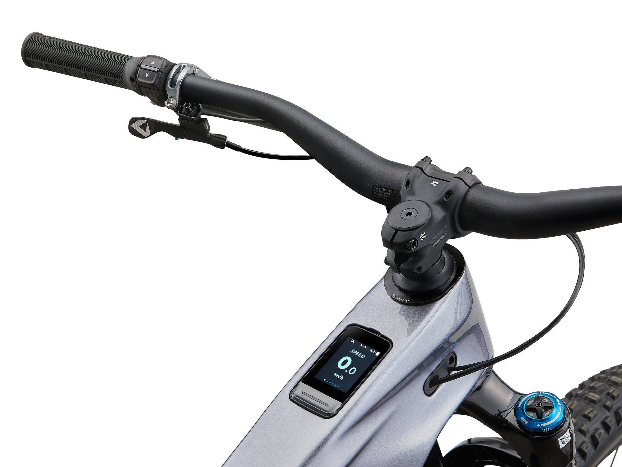 Giant Reign Advanced E+ 1 2026 electric mountain bike with SyncDrive Pro 3 motor and Maestro suspension, shown from side view.