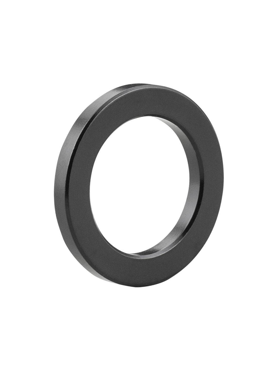 Trek full-suspension bike frame main pivot washers, black metal components for bike maintenance and repairs.