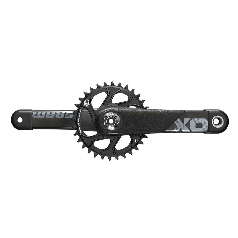 Sram X01 downhill crankset with Dub83 direct mount and 34T X-SYNC 2 chainring for mountain biking components.