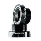 Praxis Works BB M30 bottom bracket for 68/73mm English-threaded BSA bike frames, showing the component installed in a bicycle frame
