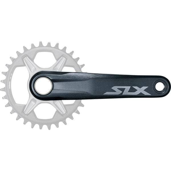 Shimano SLX FC-M7100 12-speed MTB crank set with 52mm chainline, no chainring, durable bike components for mountain biking.