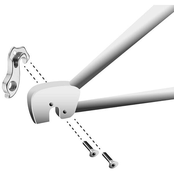M Part gear hanger for bikes, durable replacement component, compatible with various bike brands, shown in a close-up view