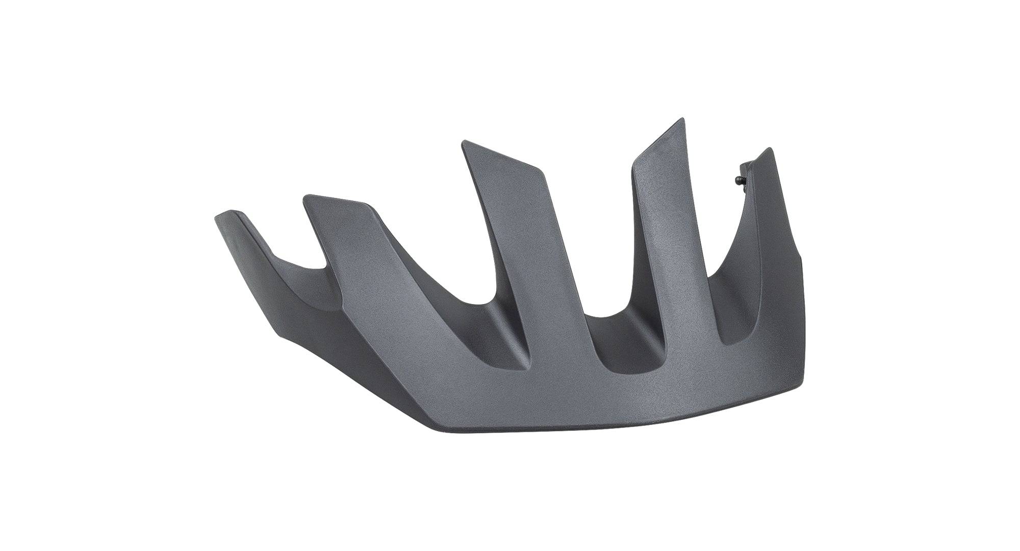 Black Bontrager Tyro children's bike helmet visor replacement sun shield attached to a helmet, providing sun protection for young riders.