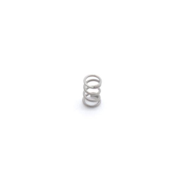 Fox stainless steel detent spring, right hand wound, 0.13 TLG x 0.088 OD, used as a component in mechanical assemblies.