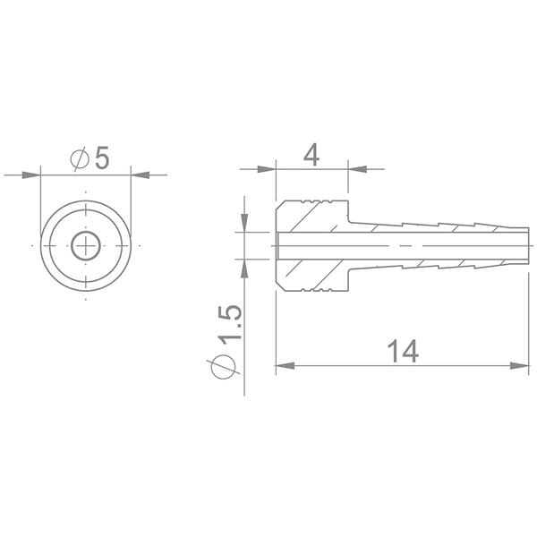 Set of 8 Aztec Needle 2.2mm Magura brake spare components for reliable bicycle braking performance.