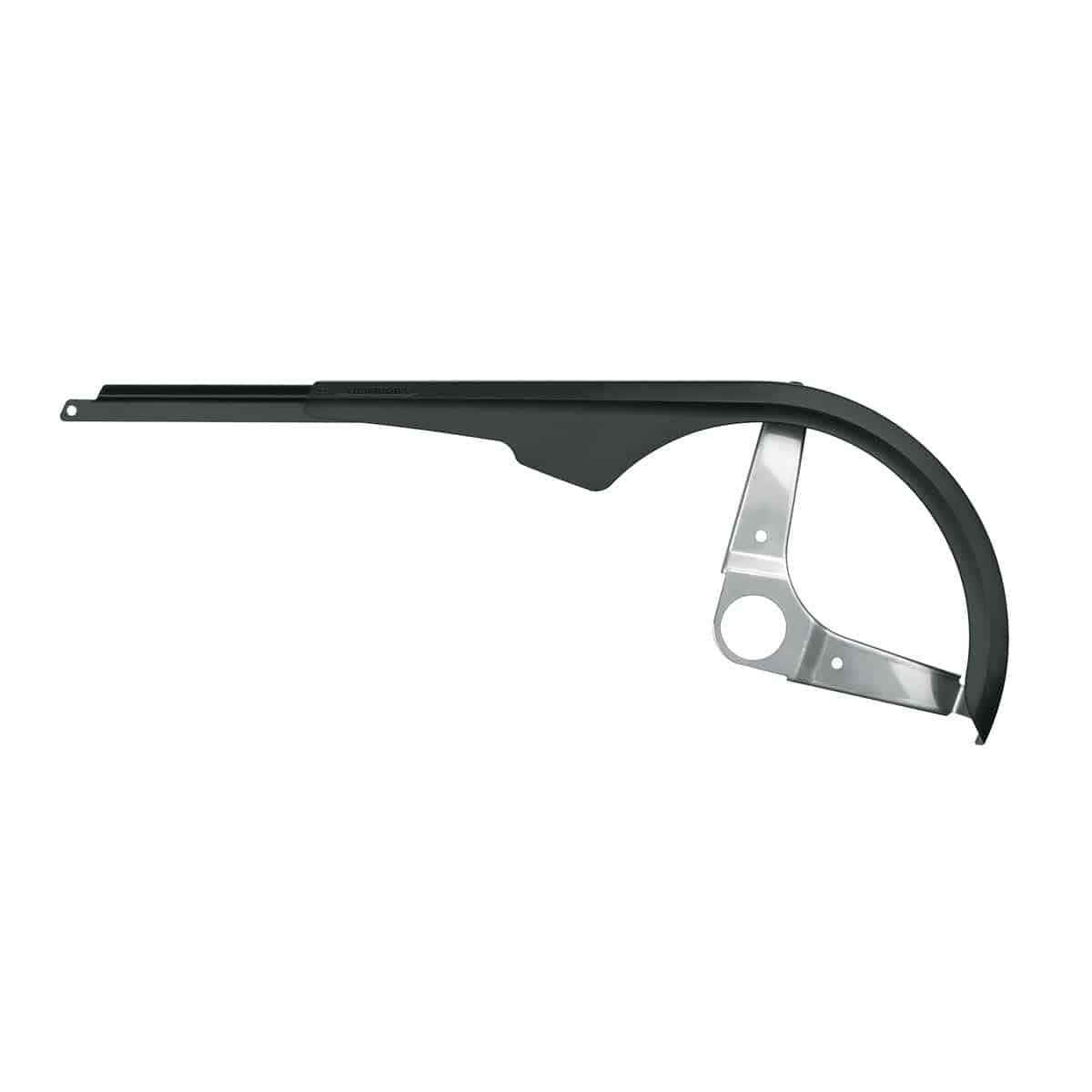 SKS Chainblade black adjustable chain guard for derailleur gears, fits 46-48 tooth chains on bicycle drivetrain components.