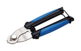 BBB BTL-16 FastCut cable cutter for clean, precise bike cable cutting, shown in a workshop setting with ergonomic handles.