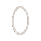 Jagwire Centerlock Rotor Shims in silver, 0.2mm thickness, for brake rotor alignment, shown in a 10-pack.
