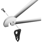M Part gear hanger for bikes, durable specialized bike frame protector, component part for bike maintenance and repair.