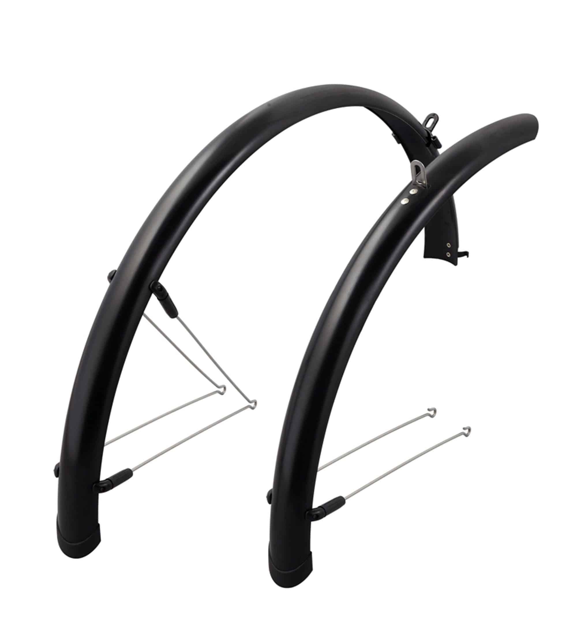 Giant SpeedShield 700 Tour Road Guards adjustable all-weather mudguards mounted on a bicycle wheel for road cycling protection
