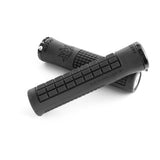 ODI Bjorn MTB BMX lock-on grips in black, 135mm, made from recycled durable material, for mountain bike and BMX handlebars.