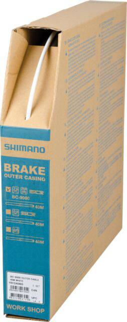 Shimano Bc-9000 Brake Cable Outer Casing For Road Bikes, 5 Mm X 1 M, White | Swinnerton Cycles