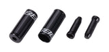 BBB Cablecap Kit BCB-99 anodized aluminum ferrules for bike cables, showing close-up of cable end caps and vibrant metallic finish.